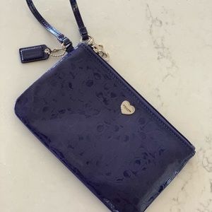 Coach small purse with wrist band